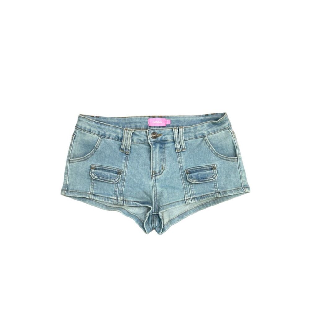 Edikted Cargo Denim Micro shorts Size Medium
